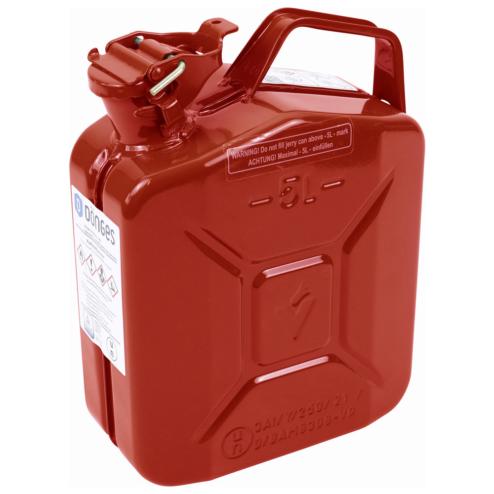 Dönges Stahlblech-Benzinkanister, 5 l, rot